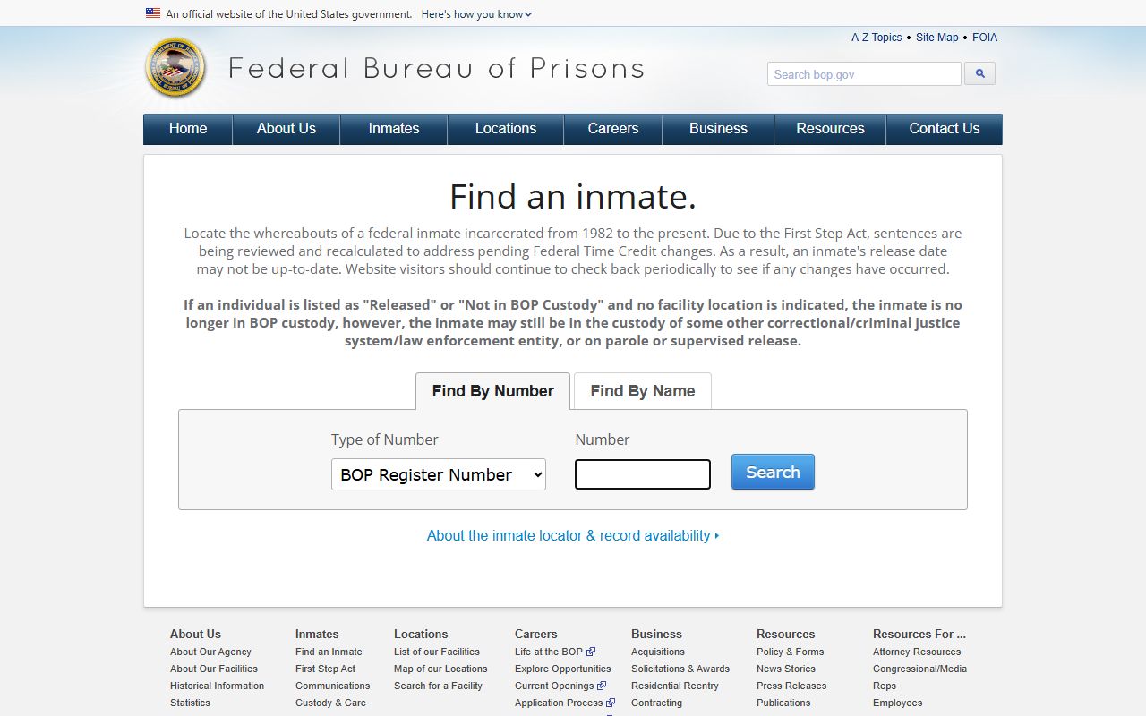 LaRue County arrest records federal inmate locator fallback