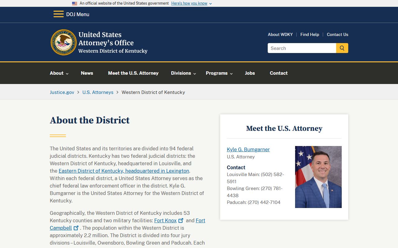 LaRue County arrest records federal prosecutor charge record source