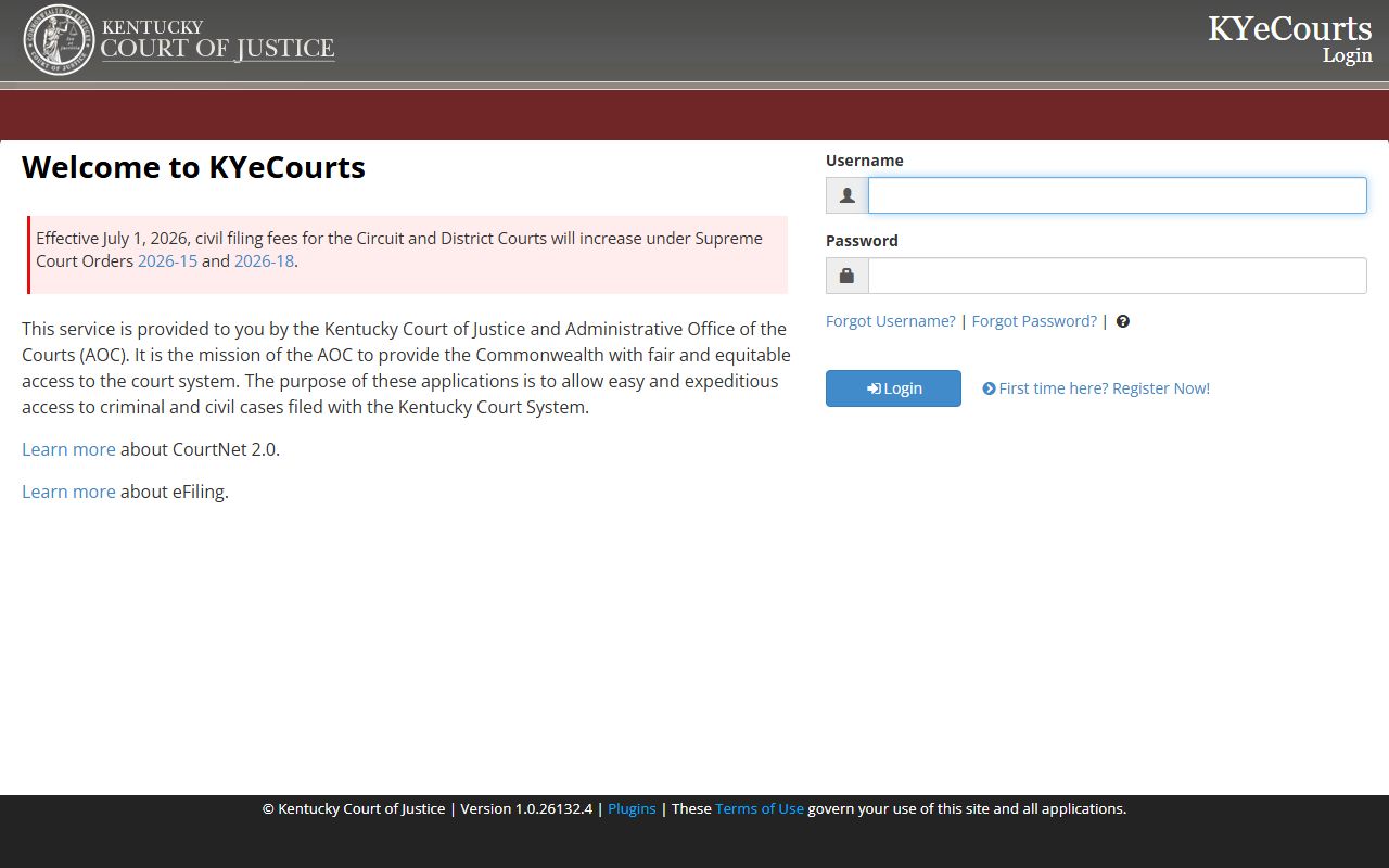 LaRue County court records Kentucky CourtNet case search